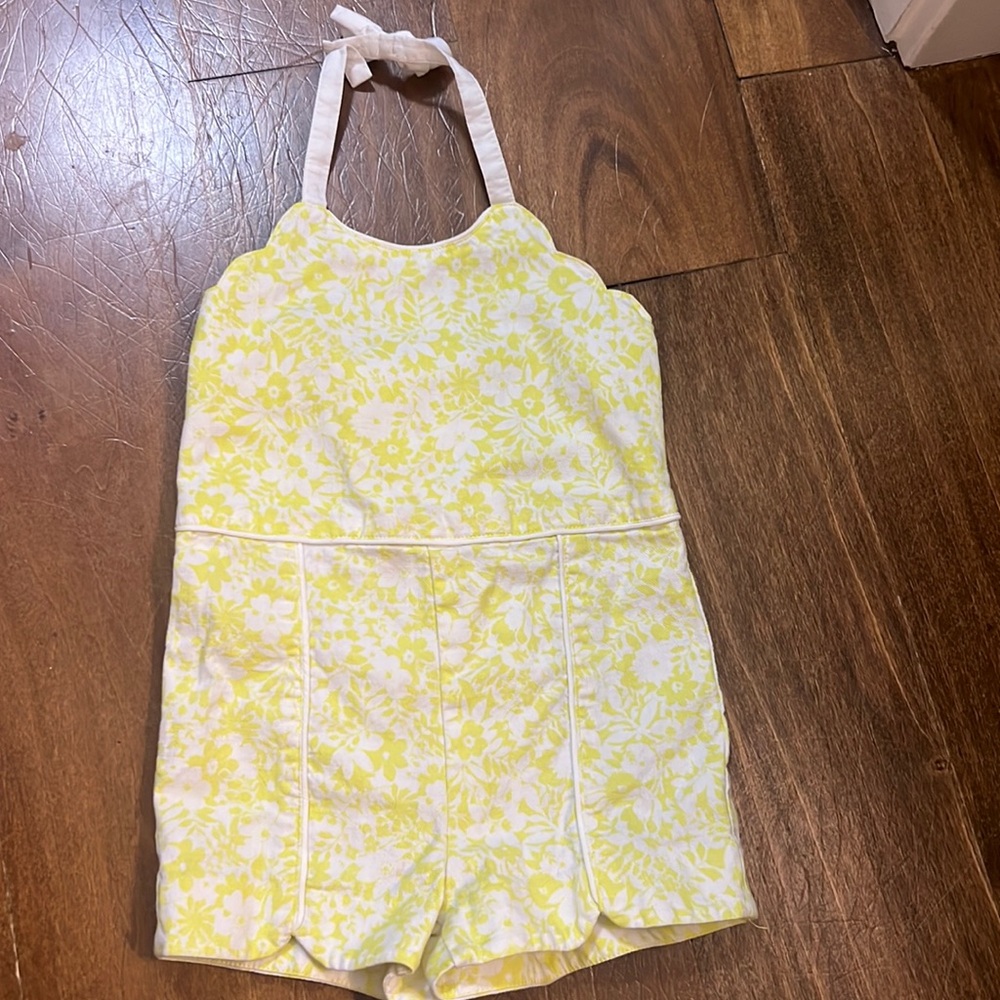 Janie and Jack bright yellow romper
